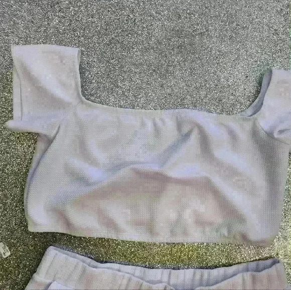 PLUS SIZE ANDREA CROP TOP AND FLARE PANTS SET -  WHITE SIZE 2X NWOT - Picture 7 of 12